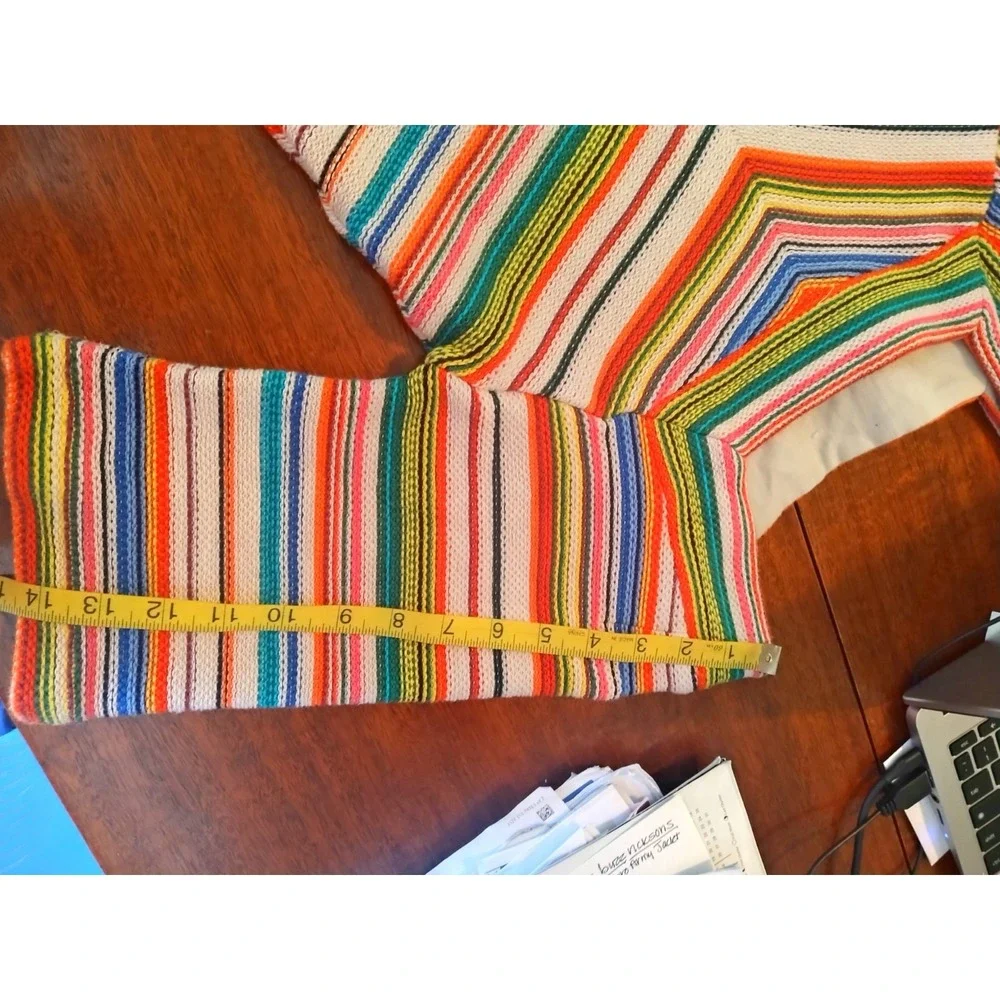 Tory Burch Striped Bias Sweater Half Sleeve Capitola  Santa monica stripe Small